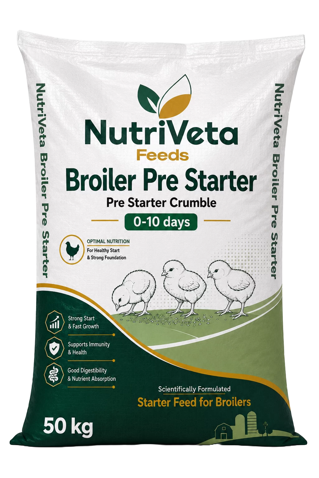 Nutriveta Broiler Pre-Starter feed bag
